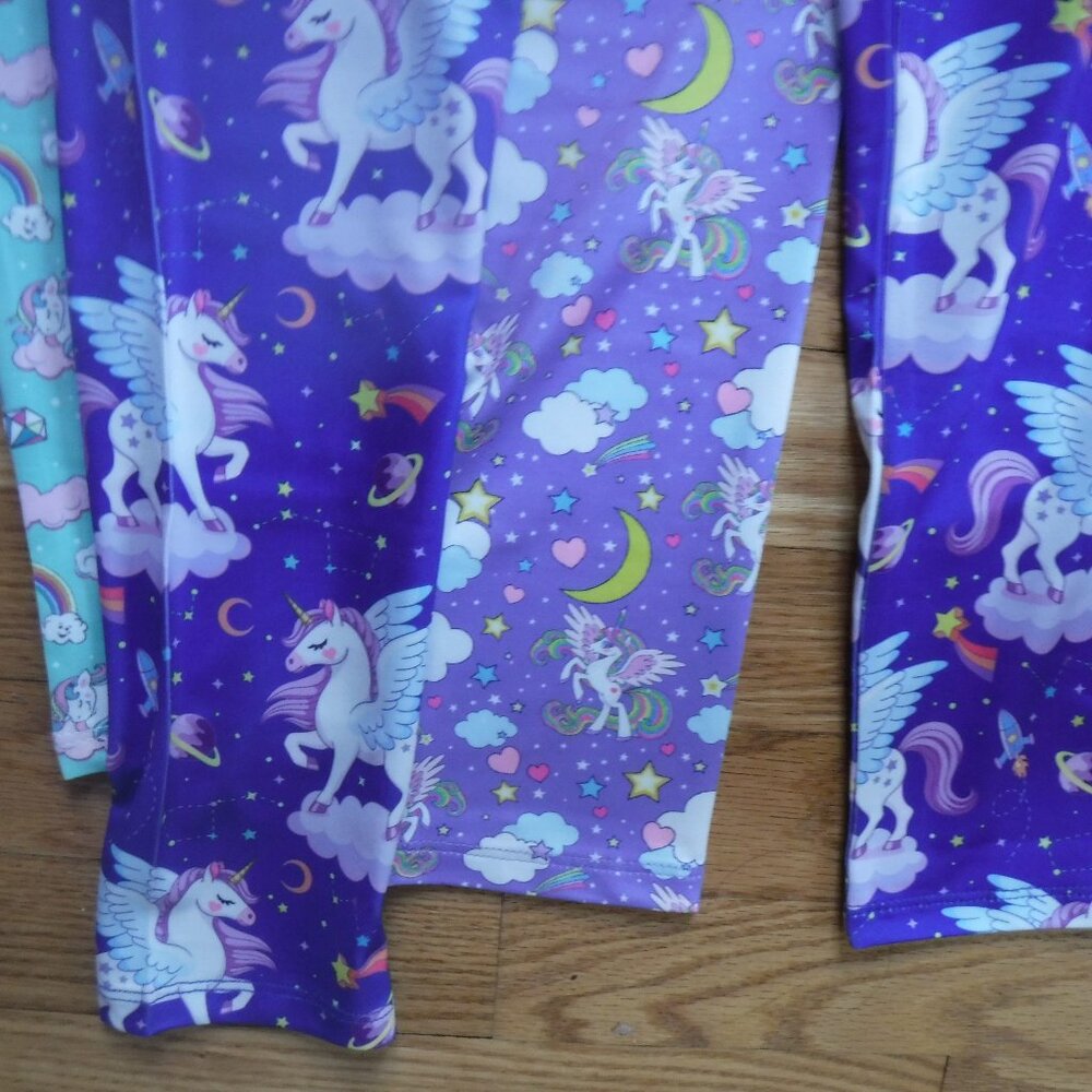 Quedoris Girls Unicorn Leggings Size 150 - Set of 3 NWT - Picture 7 of 13